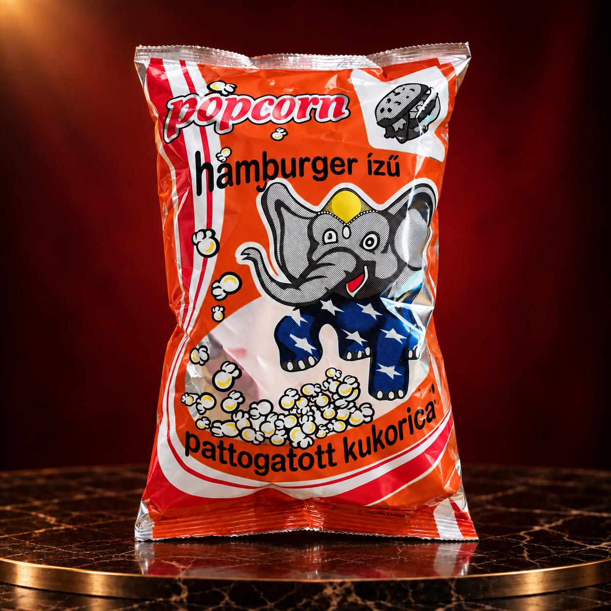 Hamburger ízű popcorn – eredeti csomagolásban